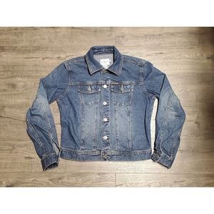 Vintage 90s Calvin Klein CK Jeans Denim Jean Trucker Jacket Womens Small S